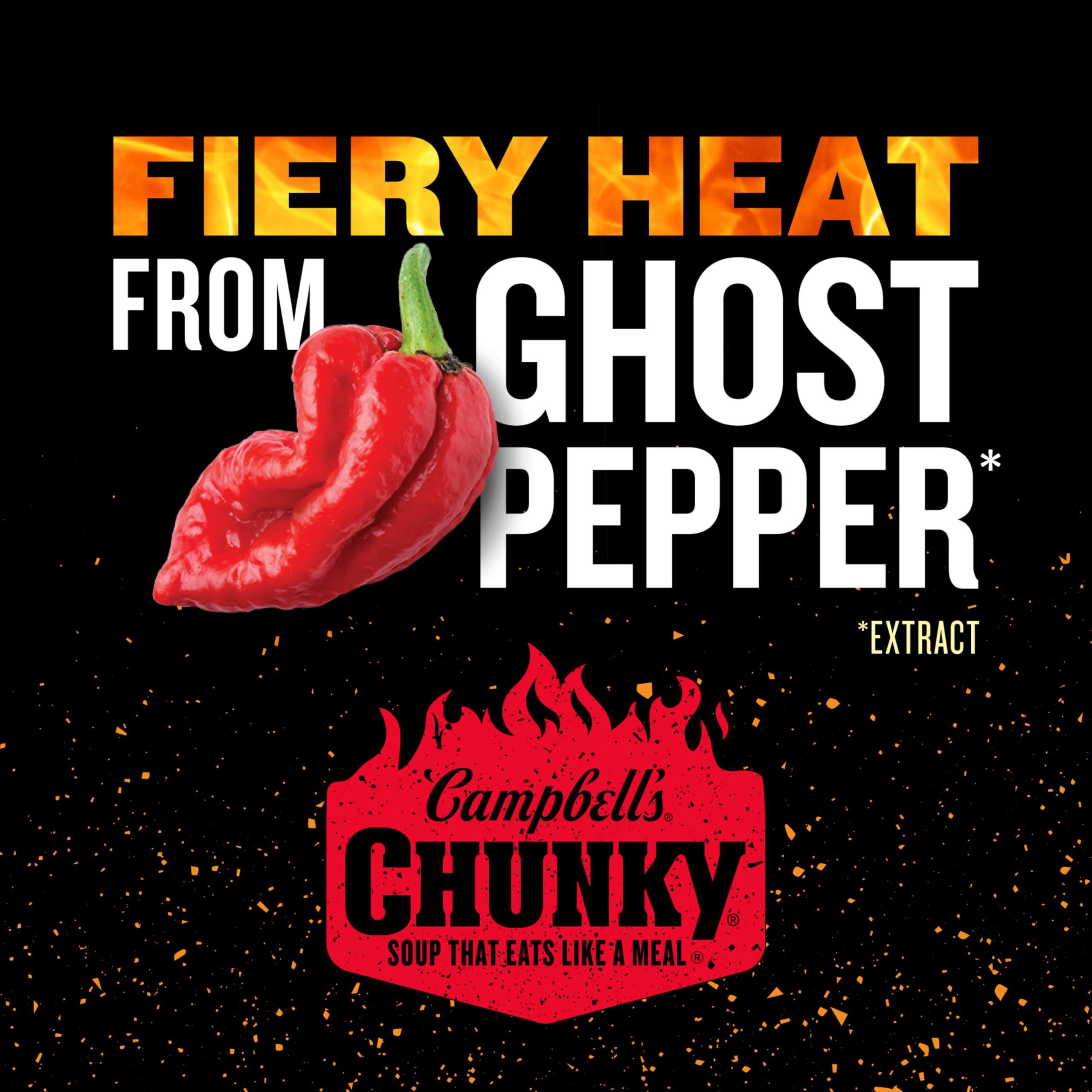 Campbell\'s Campbells Chunky Soup, Ghost Pepper Chicken Noodle Soup, 18.6 oz Can (Pack of 2)