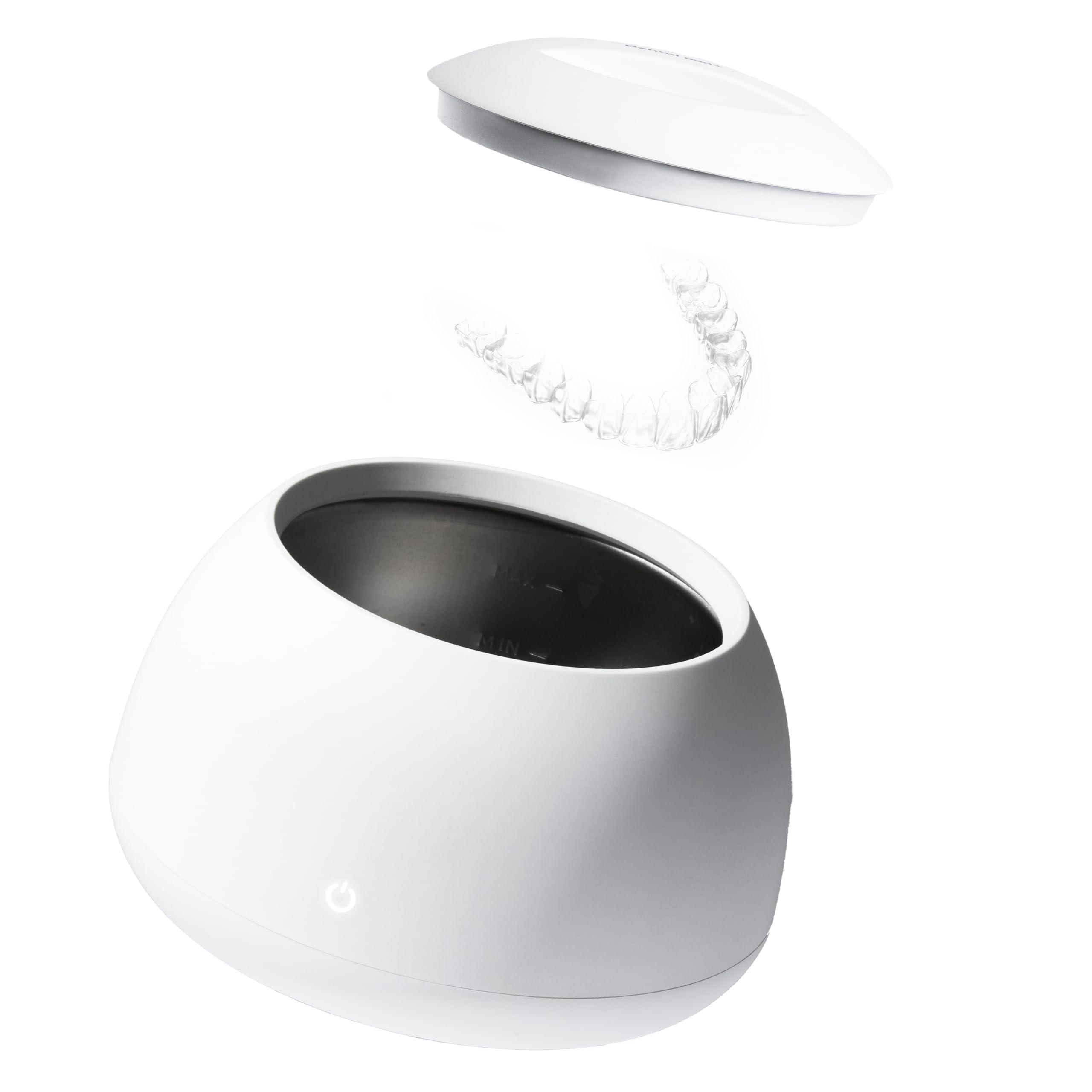 Zima Dental Zima Dental Pod | Arctic White | Ultrasonic Retainer Cleaner Machine | Aligner, Nightguard, Mouth Guard, Denture Cleaner | Oral Dental Care FSA HSA Approved
