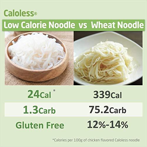 Caloless Caloless Konjac Shirataki Noodles 6-Pack Low Calorie Healthy Food (Chicken/Tom Yum/Chilli & Vinegar)-Gluten Free, Keto Snacks,Low Carbs Glucomannan Diabetic Noodle Pasta Flavor Variety Pack