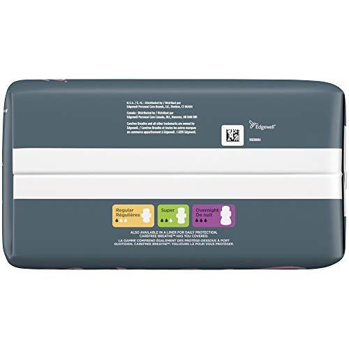 Carefree Carefree Breathe Ultra Thin Super Pads with Wings, Irritation-Free Protection, Unscented, 28 Count