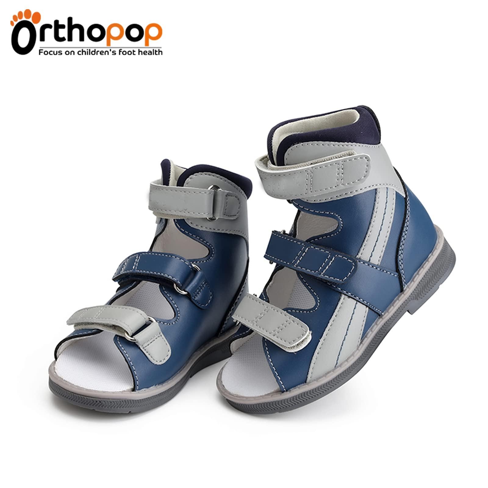 Orthopop Orthopedic Sandals for Kids and Toddlers,Corrective High-Top AFO Shoes with Arch and Ankle Support