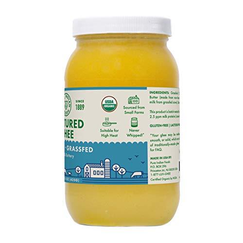 PURE INDIAN FOODS Grassfed Organic Cultured Ghee 15 oz