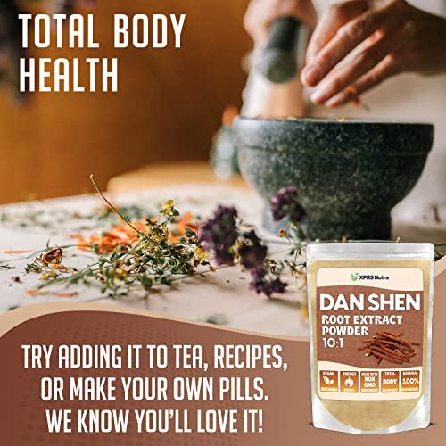 XPRS Nutra XPRS Nutra Dan Shen Root Extract Powder 10:1- Premium Dan Shen (Red Sage) Concentrated Powder - Vegan Friendly Danshen (8 oz)