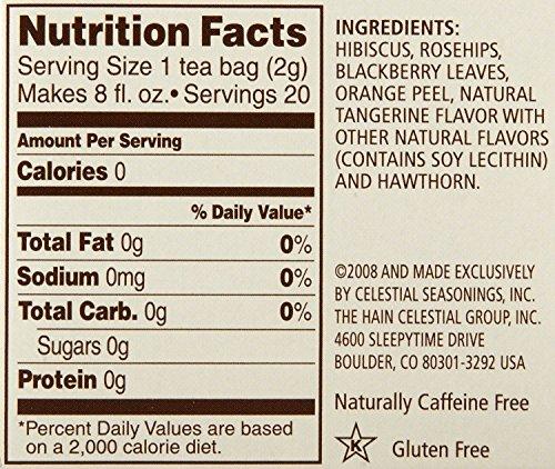 Celestial Seasonings Celestial Seasonings Tangerine Orange Zinger Tea Bags - 20 ct - 6 pk