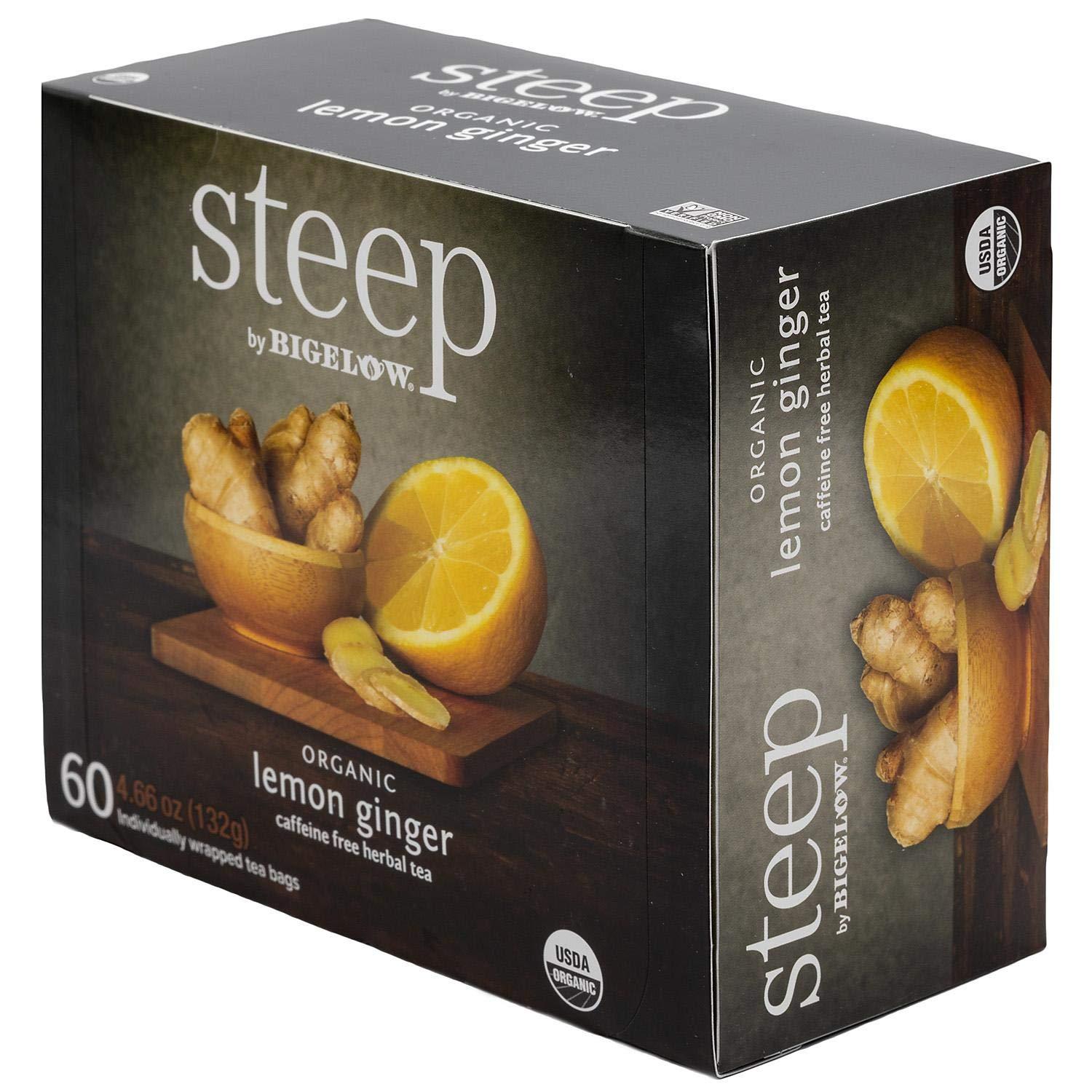 Biglow Tea Biglow Tea Organic Lemon Ginger Tea Steep 60 Bags Net Wt 4.66 Oz