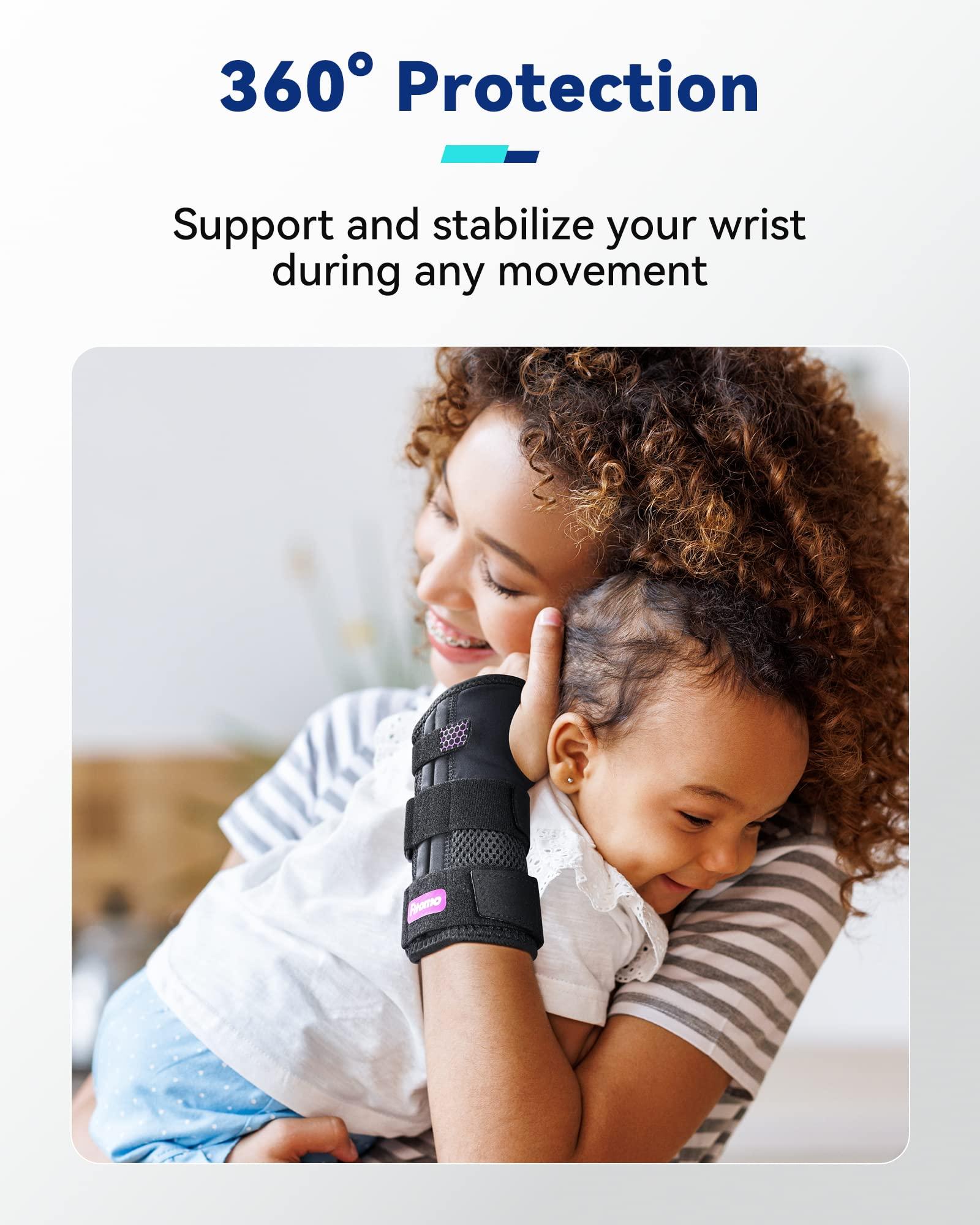 Fitomo Fitomo Carpal Tunnel Wrist Brace Night Support with 3 Metal Splints for Sleeping and Soft Thumb Opening, Adjustable Wrist Support Hand Brace for Tendonitis Arthritis Sprains, 1 Unit, Right Hand