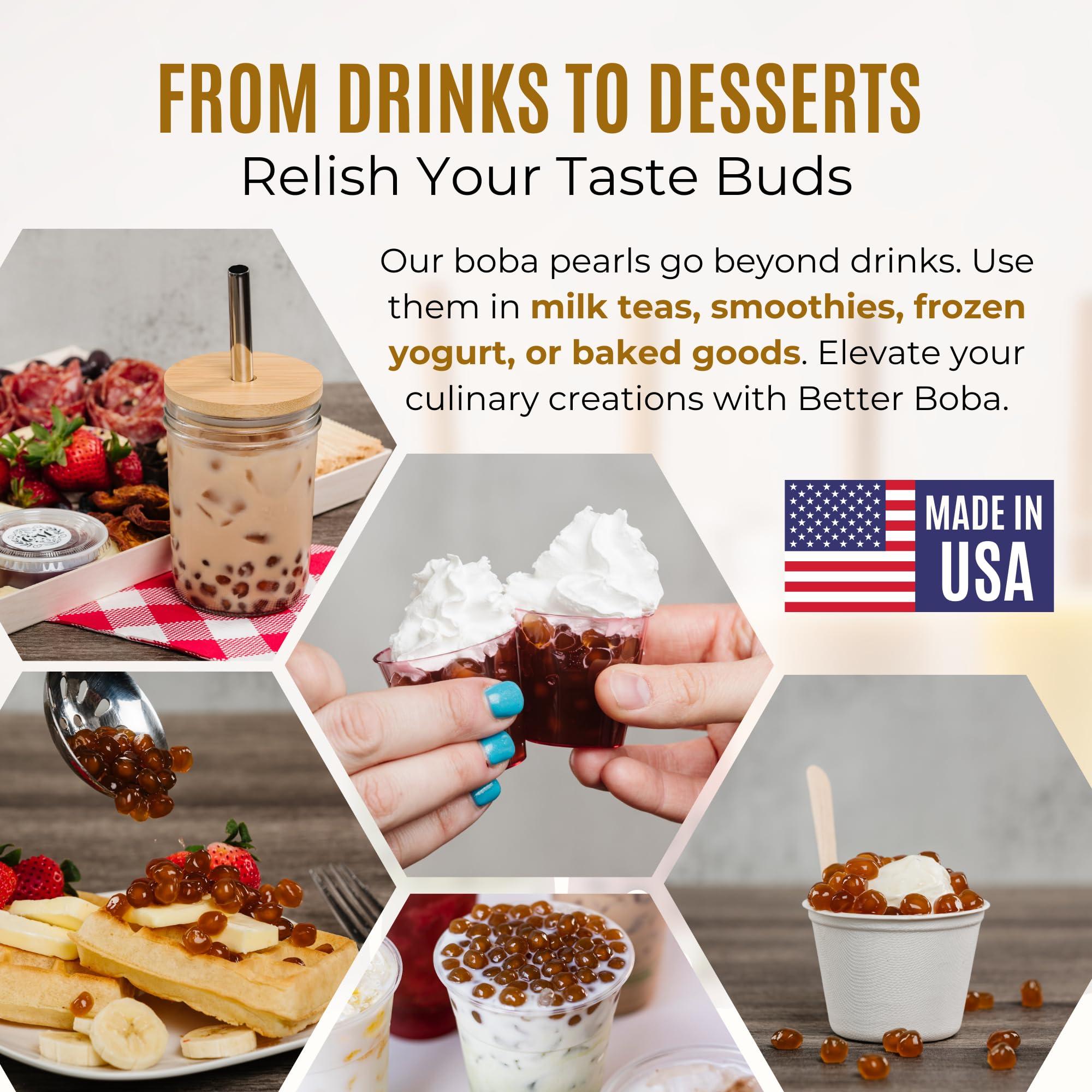 Better Boba Better Boba Tea Kit | DIY Home Bubble Tea Set - Brown Sugar Boba Pearls, Reusable Boba Straw, Tumbler, 3 Black Tea| Vegan Gluten-Free Tapioca Pearls