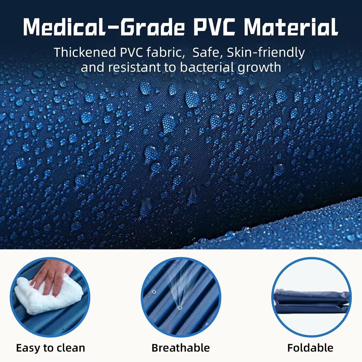 CRAZY ROSA Alternating Air Pressure Mattress Pad, Inflatable Bed Sore Prevention Cushion with Toilet Hole & Quiet Pump for Elderly Bedridden Patients Ulcer Sore Relief, Fits Hospital & Home Bed