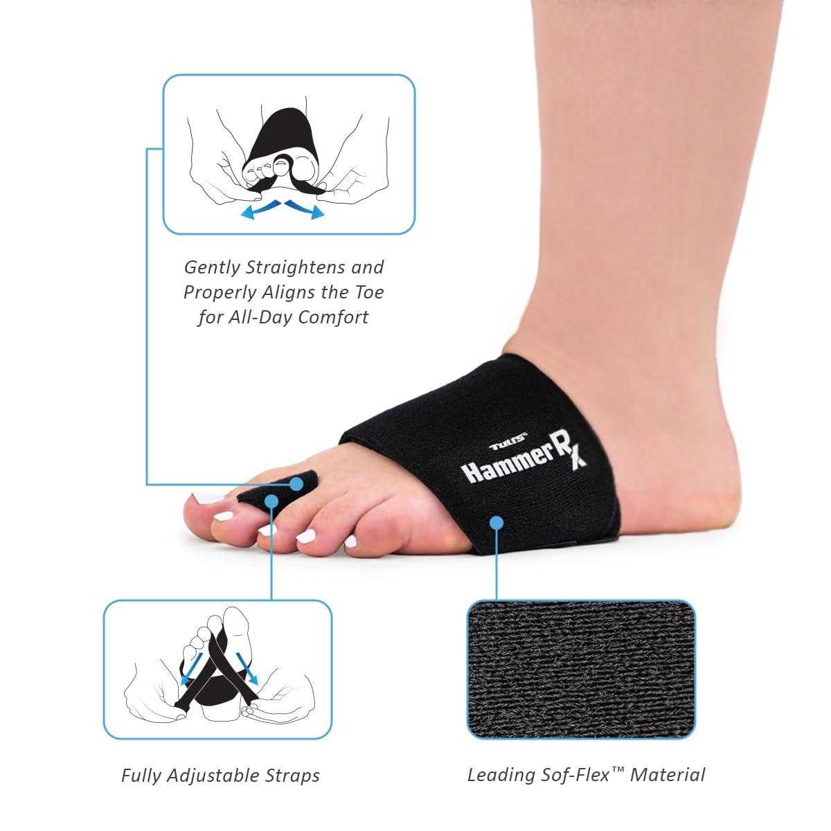 Tuli's Tuli's HammerRx, Adjustable Hammer Toe Straightener and Corrector for Proper Toe Alignment and Pain Relief, One Size Fits All
