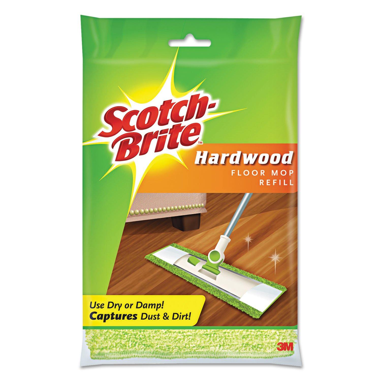 3M Scotch-Brite Microfiber Hardwood Floor Mop Refill, 1 Mop Head Refill