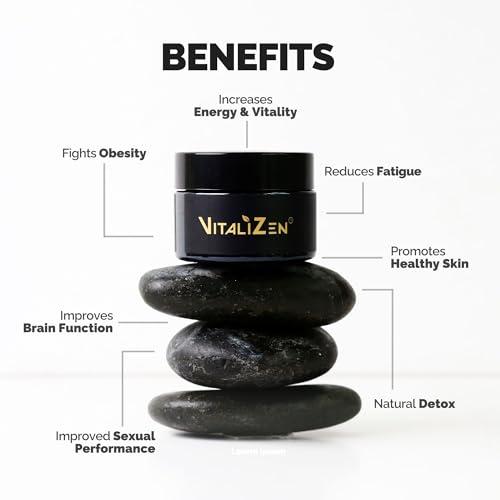 VitaliZen VitaliZen Pure Himalayan Organic Shilajit Resin | 100% Authentic & Natural | 30 Grams (1 Month Supply) | Grade-A Shilajit Supplement | Contains Fulvic Acid & Trace Minerals for Energy & Immune Support
