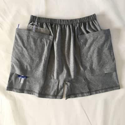 YOHEYMA YOHEYMA Shorts for Nephrostomy Bag, Catheter Support Underwear for Nephrostomy, Ostomy Drainage Bag Care Shorts (XL)