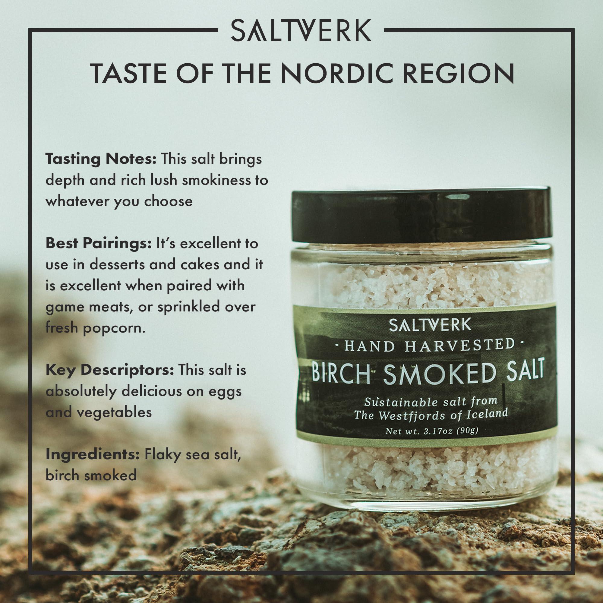Saltverk Saltverk Icelandic Sea Salt - Flaky Pure + Birch Smoked Bundle