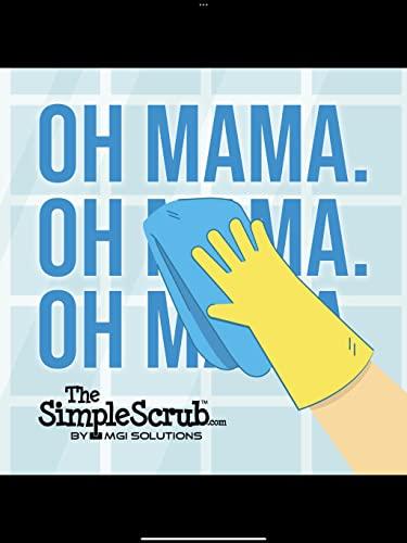 The Simple Scrub THE SIMPLE SCRUB Title + Mop Brush Cleaning Pads Refill | Clean Bathroom Tile, Kitchen, Hard to Reach Places | Dust + Dry Finish | Combo 5 Pack | 1 White, 1 Black, 1 Red, 2 Micro Fiber