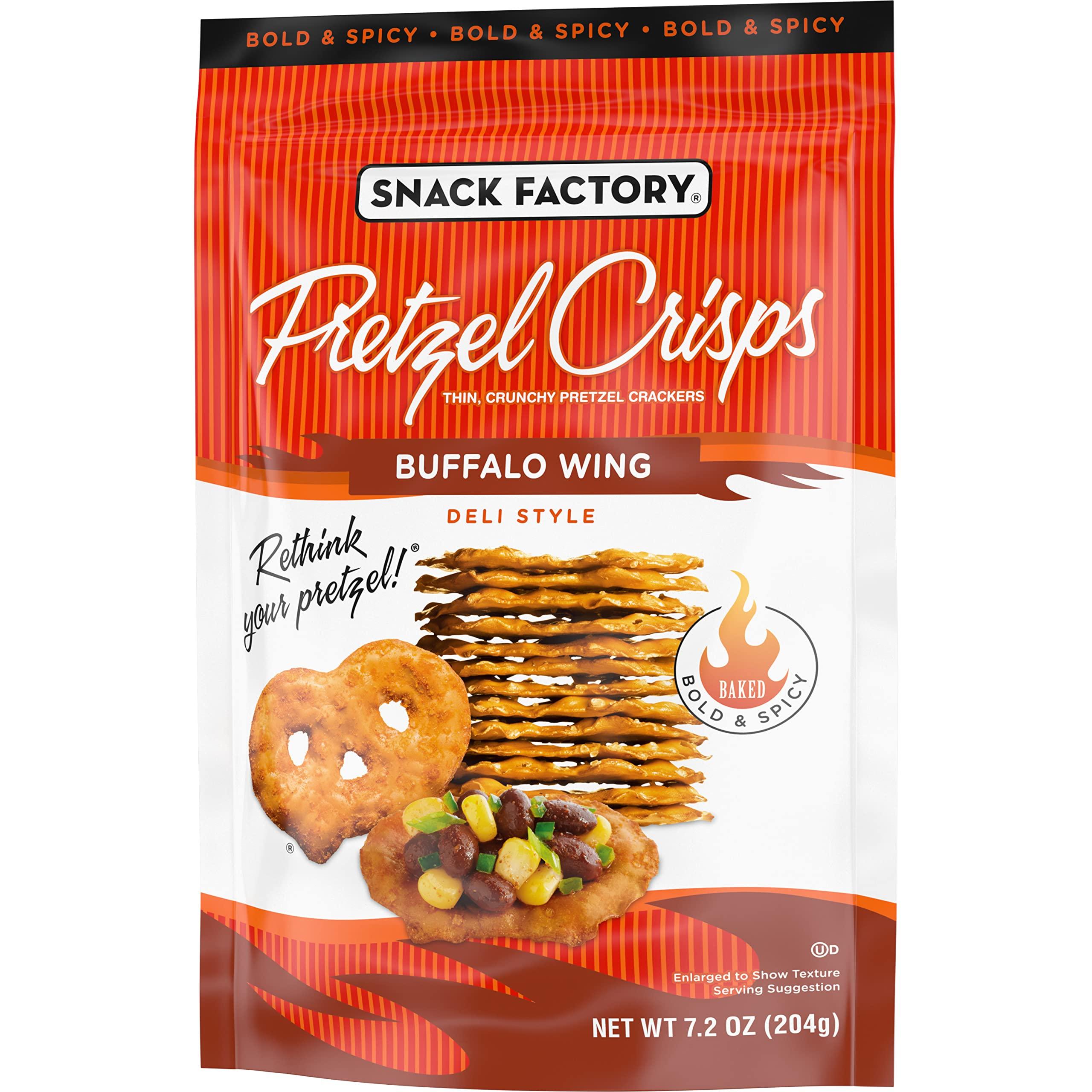 Snack Factory Snack Factory Buffalo Wing Pretzel Crisps, Non-GMO, 7.2 OZ Resealable Bag
