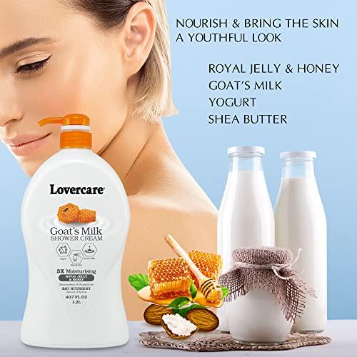 Lover's Care Lovercare Goat's Milk Moisturizing Body Wash Shower Cream Royal Jelly & Honey 40.7 Fl Oz - Single