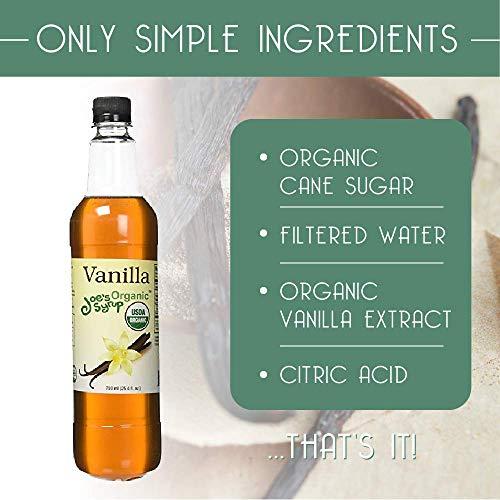 Joe's Syrup Joe’s Syrup Organic Flavored Syrup, Organic Vanilla, 750 ml