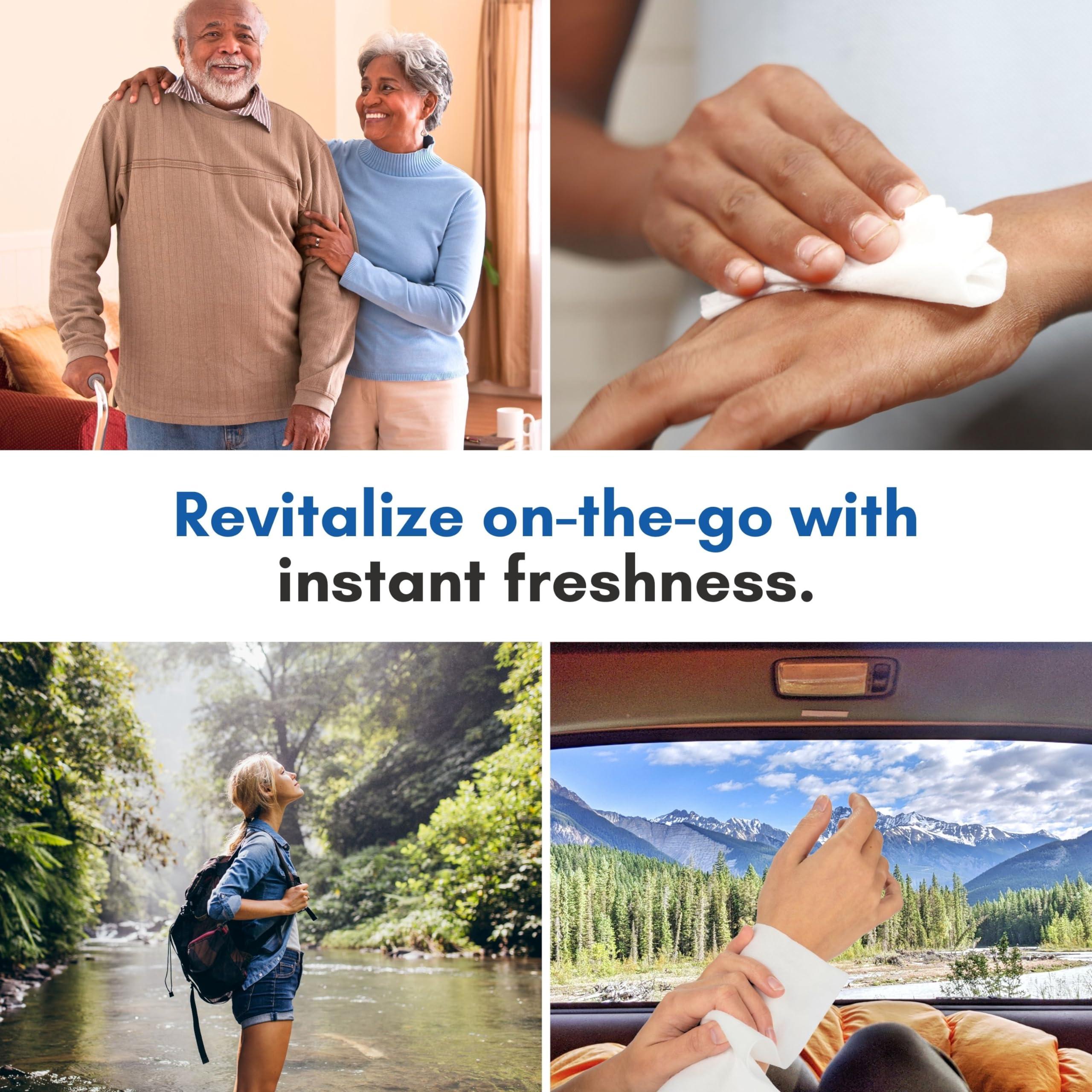 Nurture Valley Nurture Rinse Free Bathing Wipes for Adults w/Aloe | Waterless Cleansing for sensitive skin | Disposable Adult Body Bath Wet Wipe for Disabled Bedridden | 64 wipes