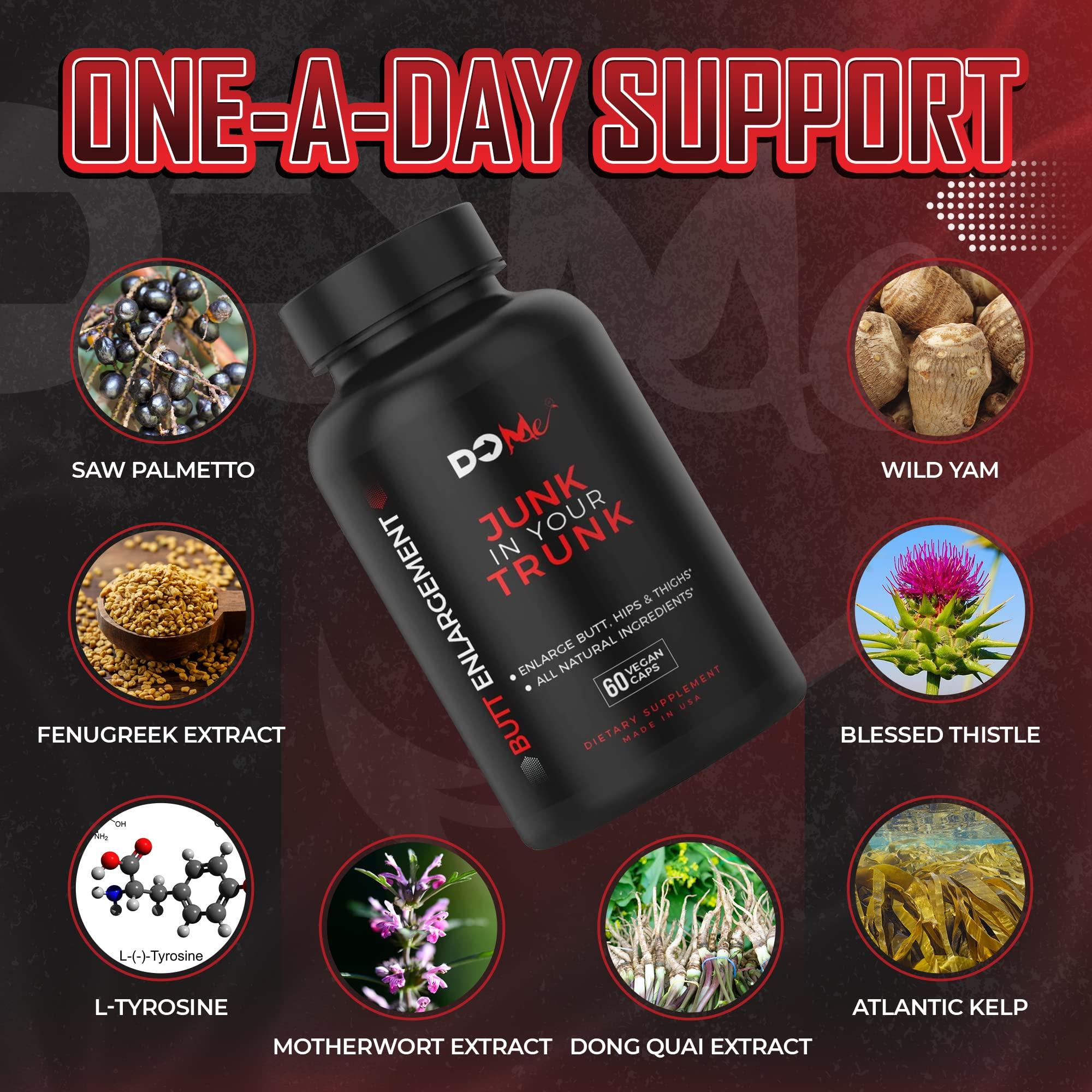 Do Me Do Me Butt Enhancement Pills - Glute Boost Growth Pills - All-Natural Bigger Butt Enhancer - Tighten, Firm, Lift Booty Without Surgery - Say Bye to Cellulite and Sagging - 60 ct