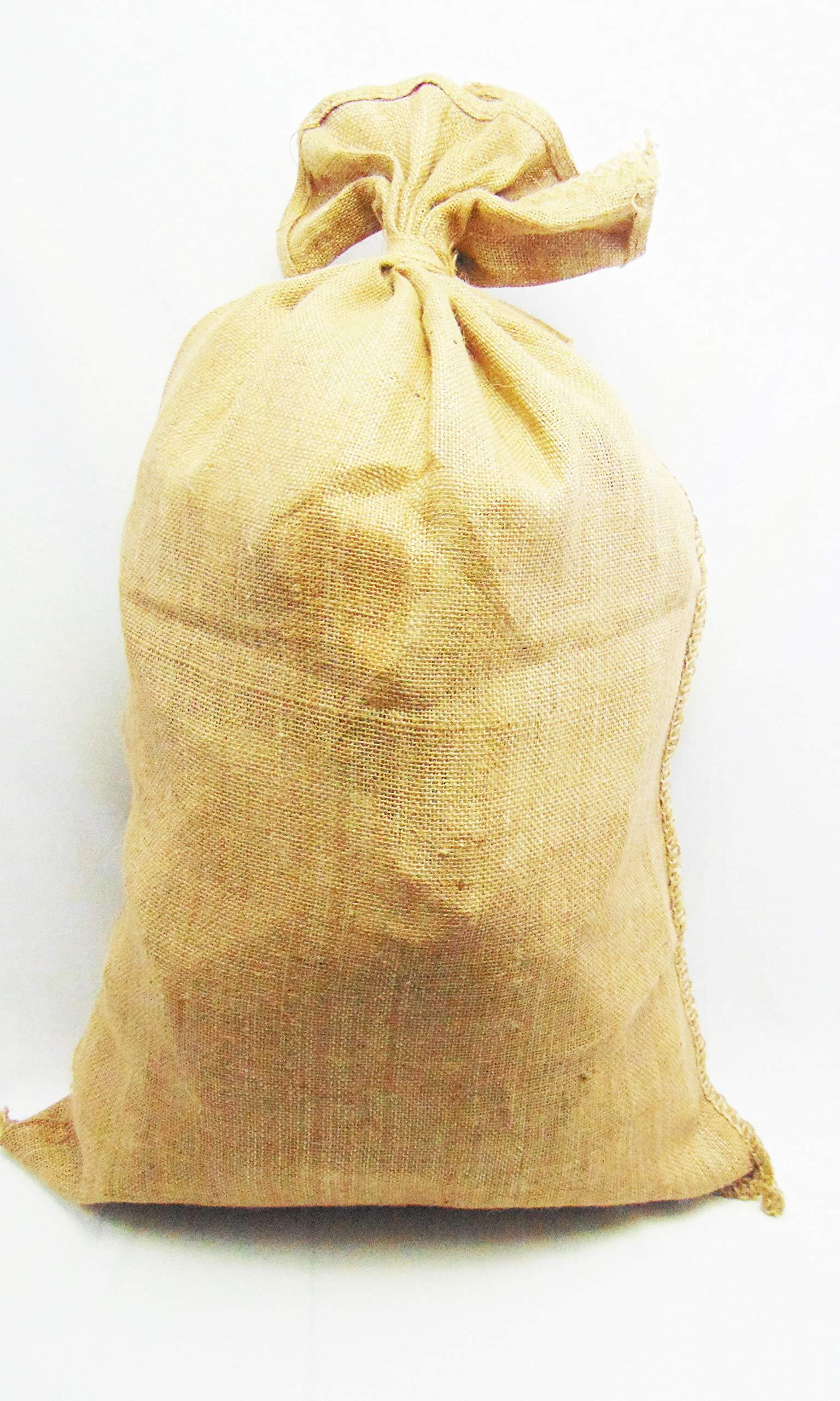 Jutemill 12 Pack Premium Large Burlap sack Bags | 24 x 40 inch New Coffee Bag | Potato Bag | Sack Race | Seed Preserve Sack | Natural Jute gunny-sacks made by 10 Ounce Burlap Fabric tight weaved