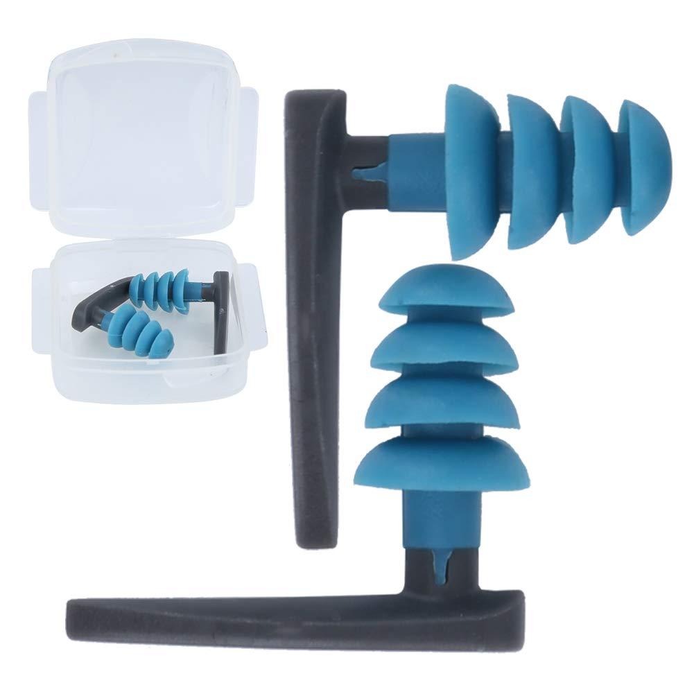HERCHR HERCHR Swimming Ear Plugs, Waterproof Silicone Swimming Earplugs with Case Package for Swimming Showering Bathing Surfing