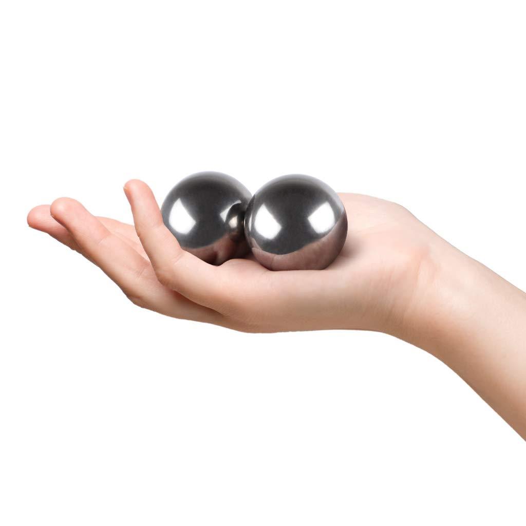 MDLUU MDLUU Stainless Steel Baoding Balls, 1.57 Inches Non - Chime Hand Massage Balls with Case, for Hand Exercise, 1 Pair