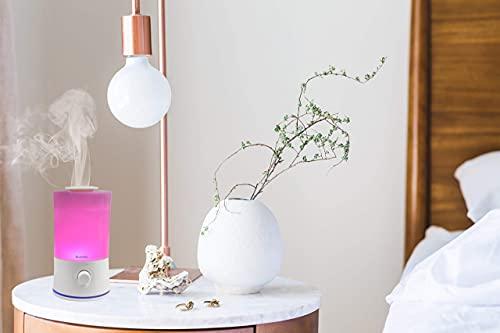 BlueHills BlueHills Premium 2000 Ml Set of 2 Large Essential Oils Diffusers for Large Rooms Big Capacity Models Adjustable Cool Mist Great Gift – Value Pack of 2 White