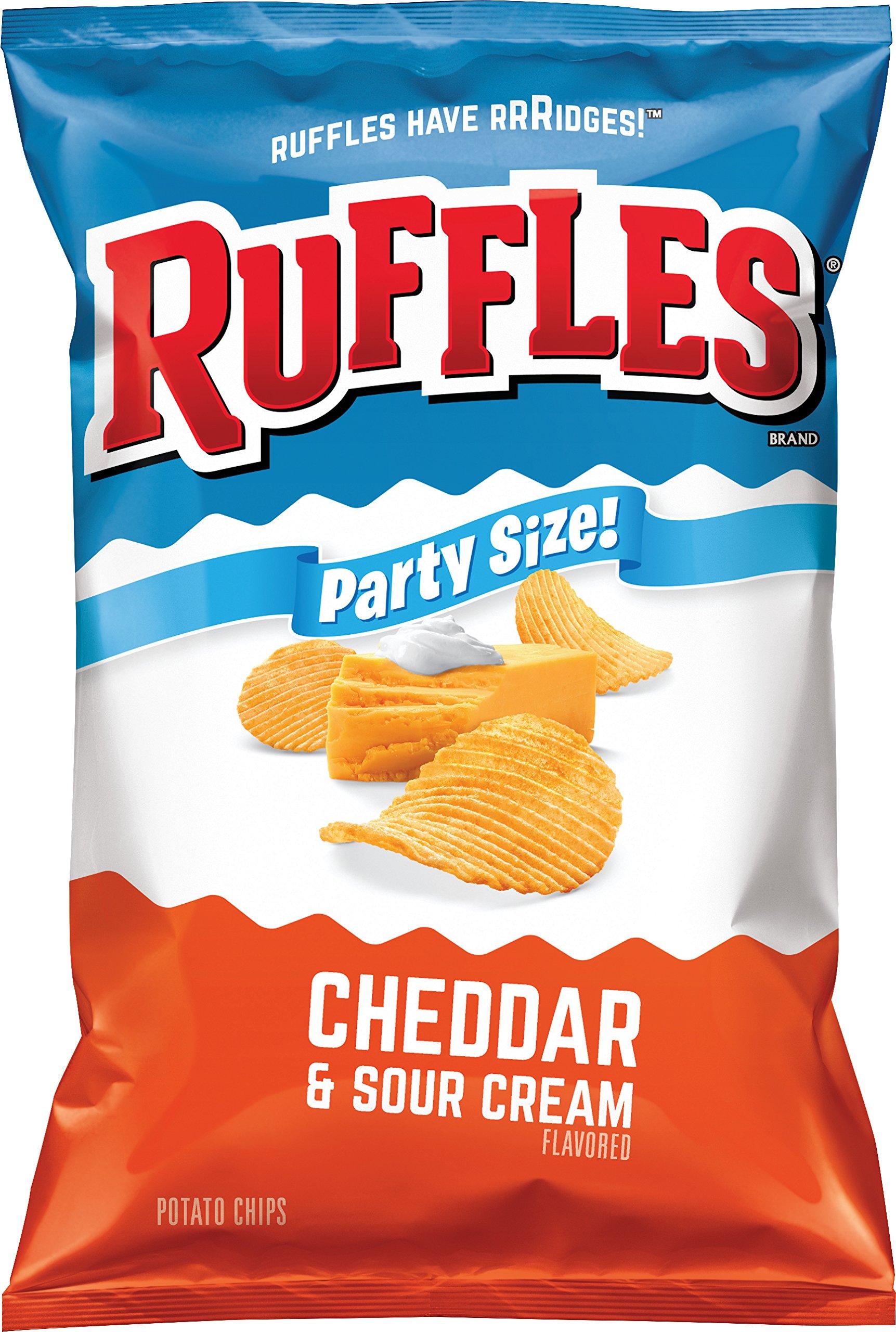 Ruffles Ruffles Cheddar & Sour Cream Flavored Potato Chips, Party Size! (13 Ounce)