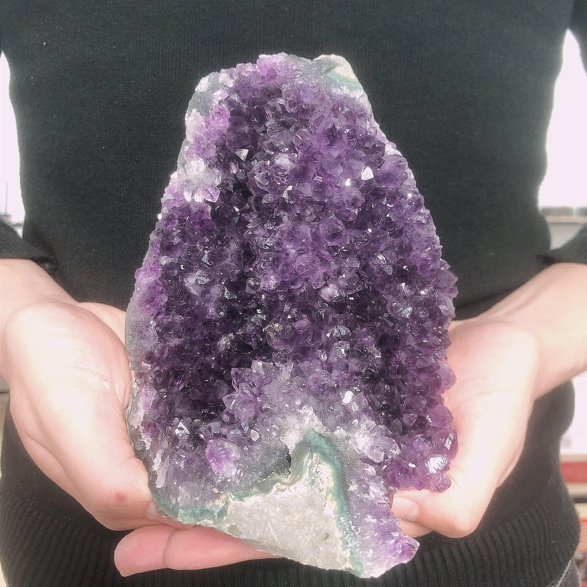 SAIYI Yalych for Meditation 1pc Natural Amethyst Quartz Cluster Jeode Specimen Crystal Healing Reiki Energy Stone Gemstone Mineral Desktop Home Decoration Minerals and Crystals (Size : 6kg)