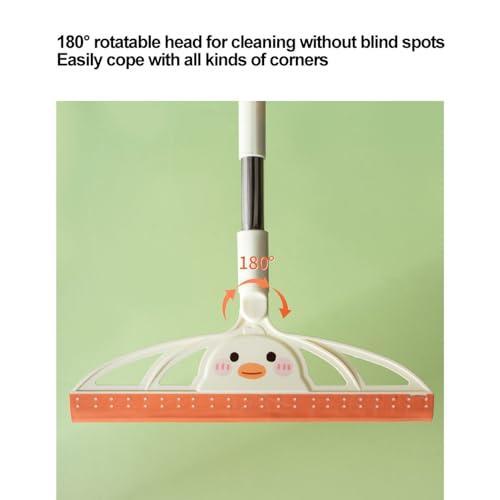 LUNCHS LUNCHS Shower Squeegee with Long Handle,Silicone Water Scraper Cleaner Tool for Mirror, Floor, Bathroom,Kitchen,Glass Wiper (Color : Yellow)