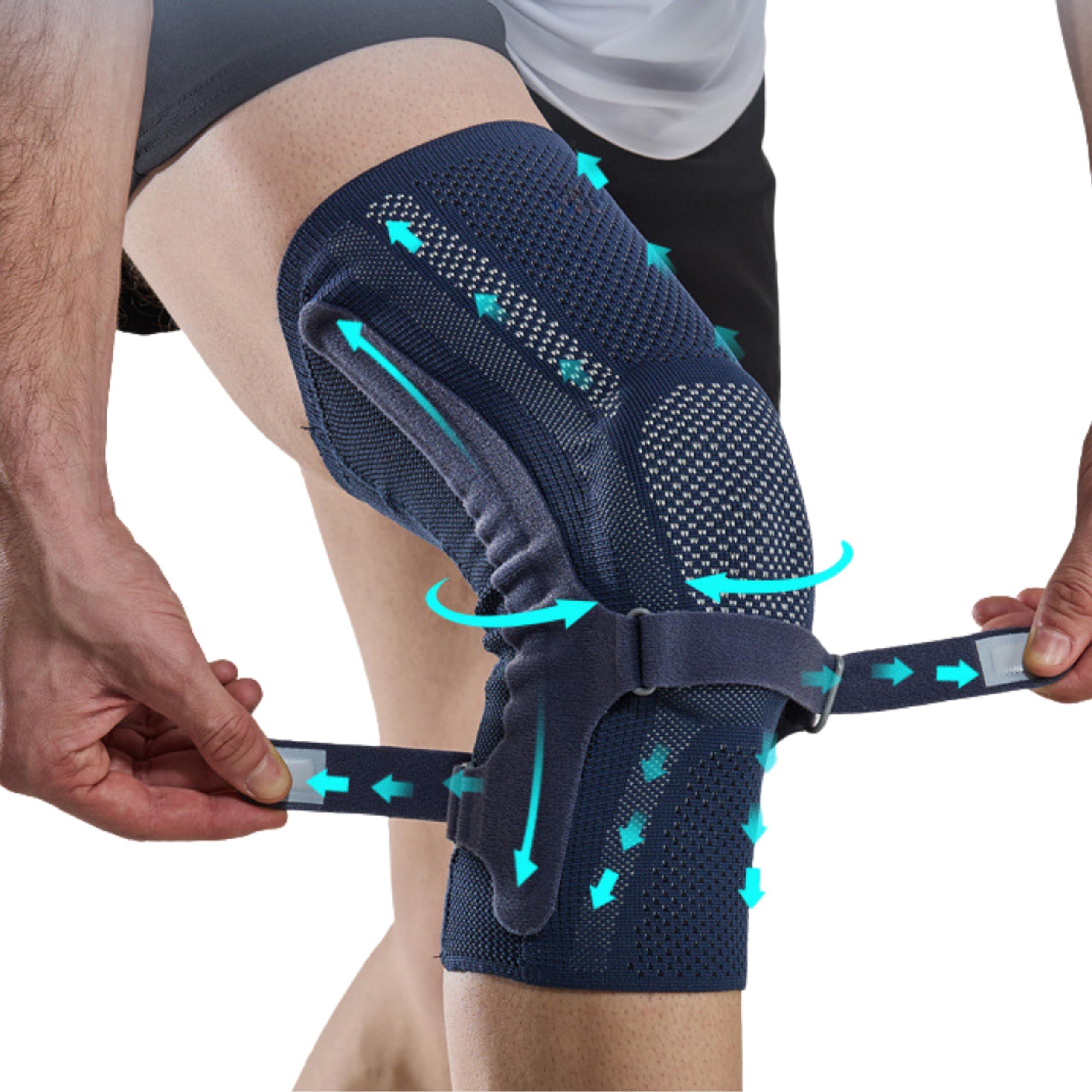 GLORIFIED ORTHO Knee Brace for Pain Relief, ACL Support & Patella Stabilizer | Adjustable Compression Straps, Silicone Shock Absorber & Anti-Slip Design | Ideal Knee Support for Arthritis, Running, and Injury Recovery (Small)