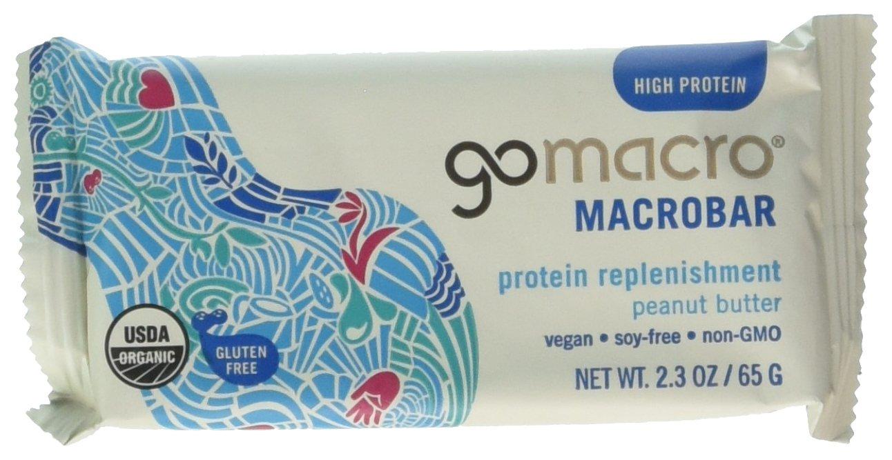 GoMacro GoMacro Macrobar, Protein Replenishment, Peanut Butter, 12 Bars, 2.3 oz (65 g)