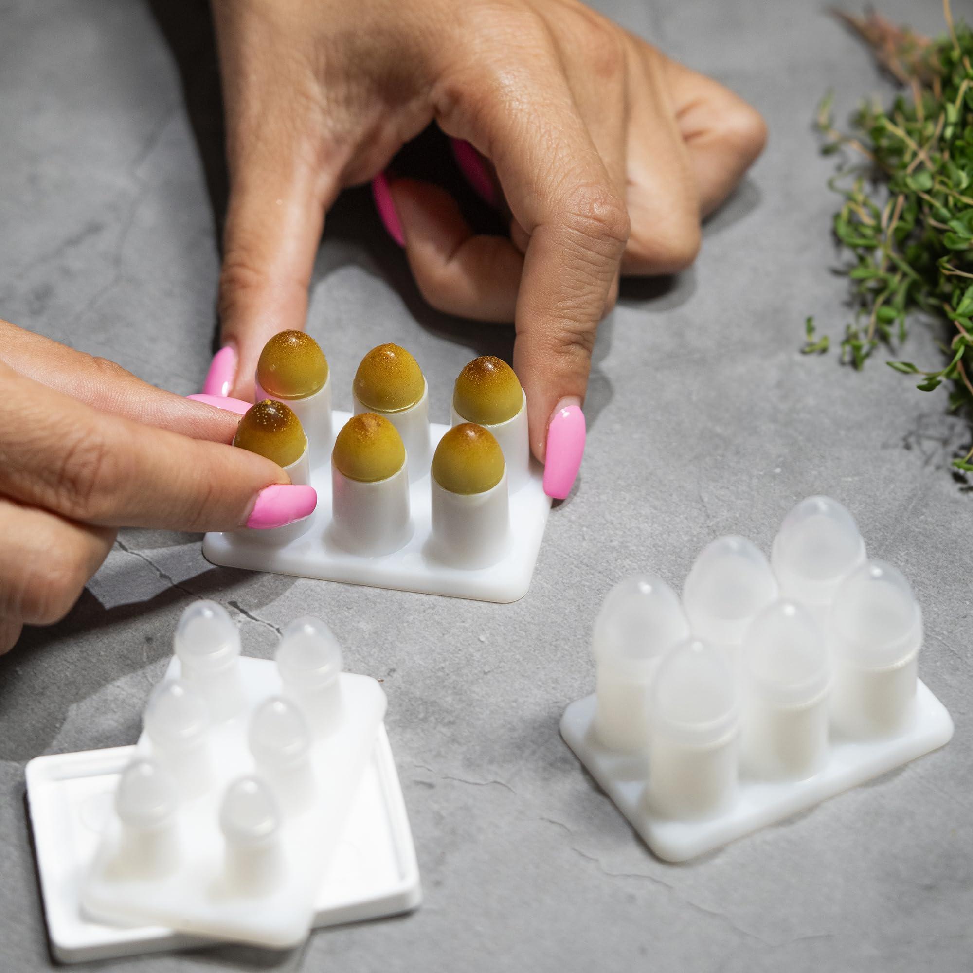 Hoxycom Suppository Molds Kit - Made in France, 3 Sizes (1ml, 2ml, 3ml), Reusable Suppositories Mold - 4 Trays