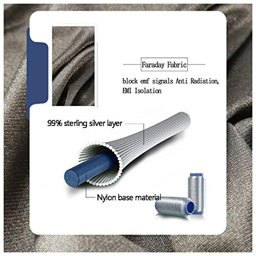 NAKAN NAKAN Block EMF Protection Fabric, 100% Silver Fiber Fabric Radiation EMF Radiation Shielding Netting for Cellular Signal, WiFi, Bluetooth, GPS Faraday Cage, RFID(Size:0.66X1.5m)