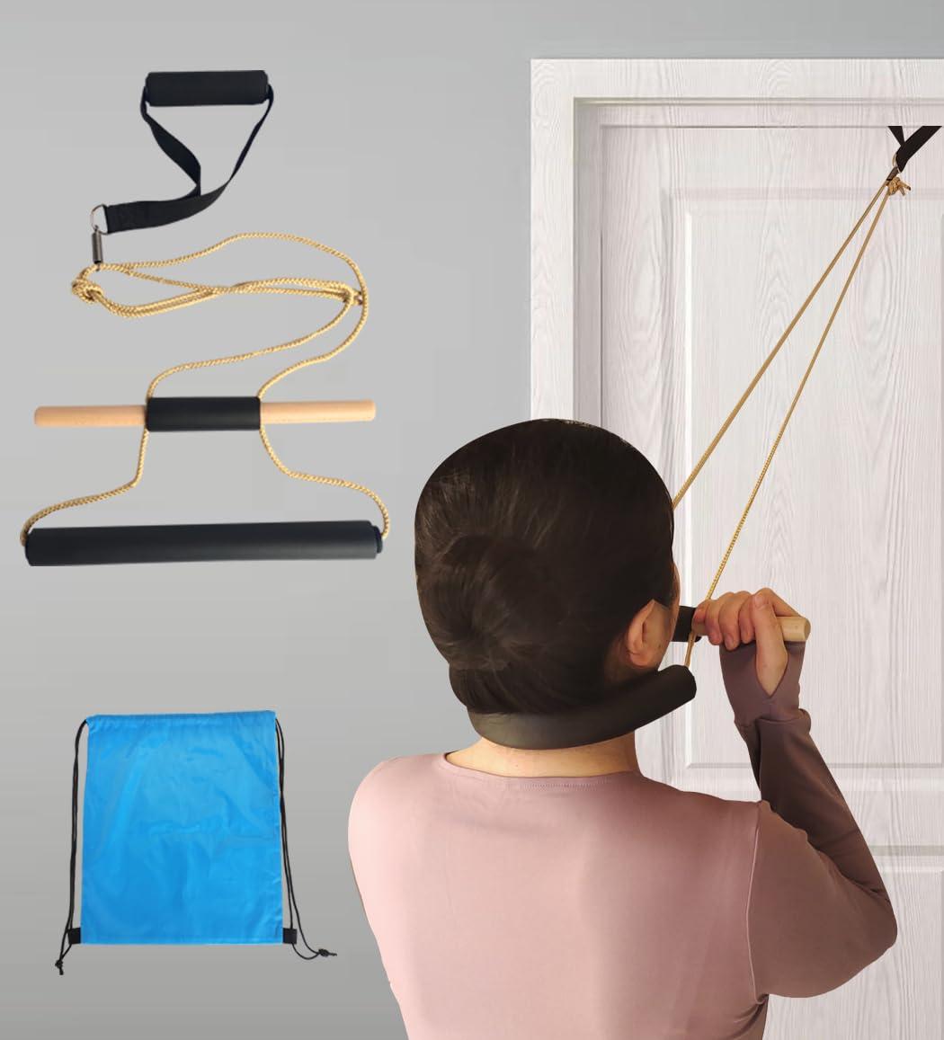 Sexyppl Cervical Neck Traction Device, Portable Neck Stretcher Strap, Cervical Traction Device Over Door, for Spinal Decompression Neck Pain Relief