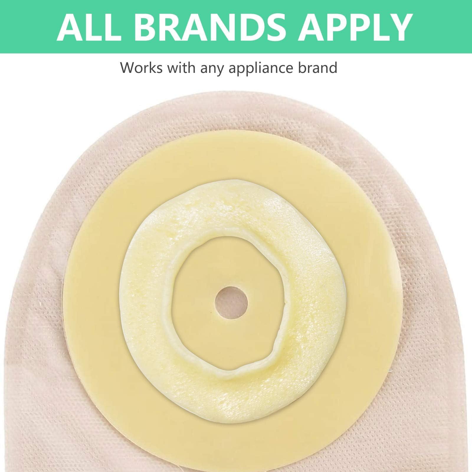 Cisila 10pcs Ostomy Barrier Ring Moldable Ostomy Rings 45mm 4mm Thickness Diameter No Leaking Barrier Extenders for Colostomy Bags Barrier Rings for Stoma, Ostomy Supplies, Elastic & Adapt