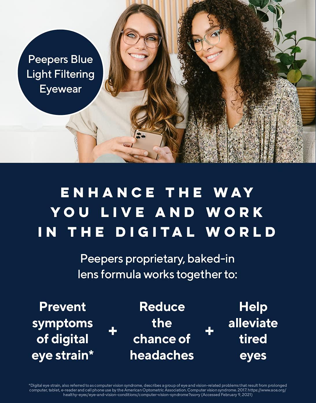 Peepers by PeeperSpecs Peepers by PeeperSpecs Oprah\'s Favorite Women\'s Take a Bow Square Blue Light Blocking Reading Glasses - Chai Tortoise/Green +0.00