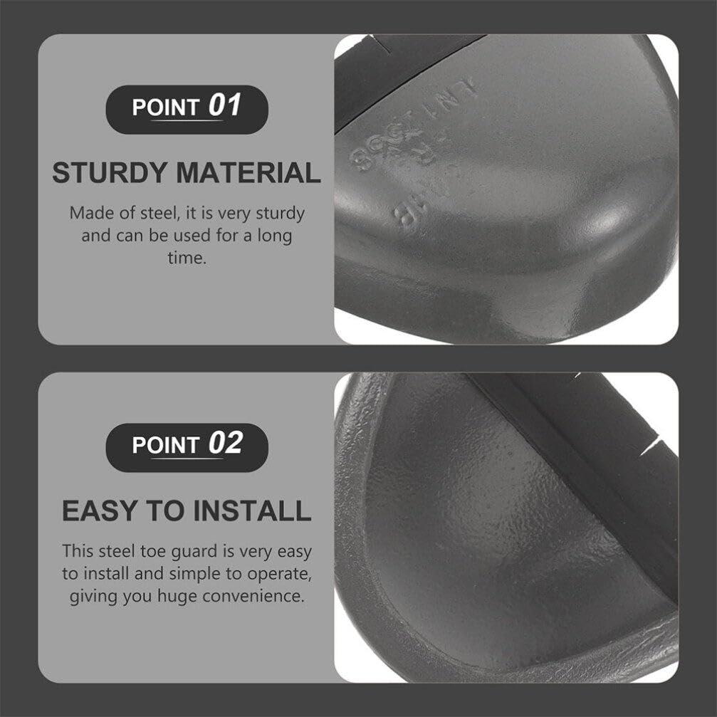 Healifty 1 Pair of Foot Guard Metatarsal Protector, Safety Shoes Steel Toe Guard Metatarsal Guards Toe Covers Steel Toe Caps for Men