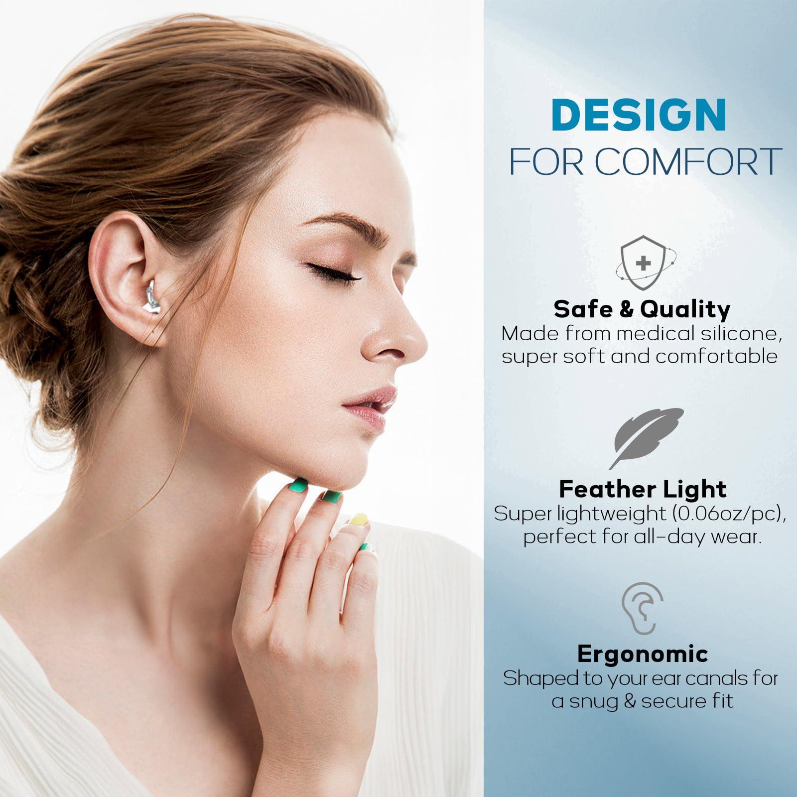 Hearprotek Hearprotek Hi-Fi Spirit Concert Ear Plugs, High Fidelity Silicone Music Ear Plugs for Concerts, Noise Reduction, Hearing Protection, Motorcycle, Musicians, Rave, Dj, Tinnitus Relief (Medium Size)