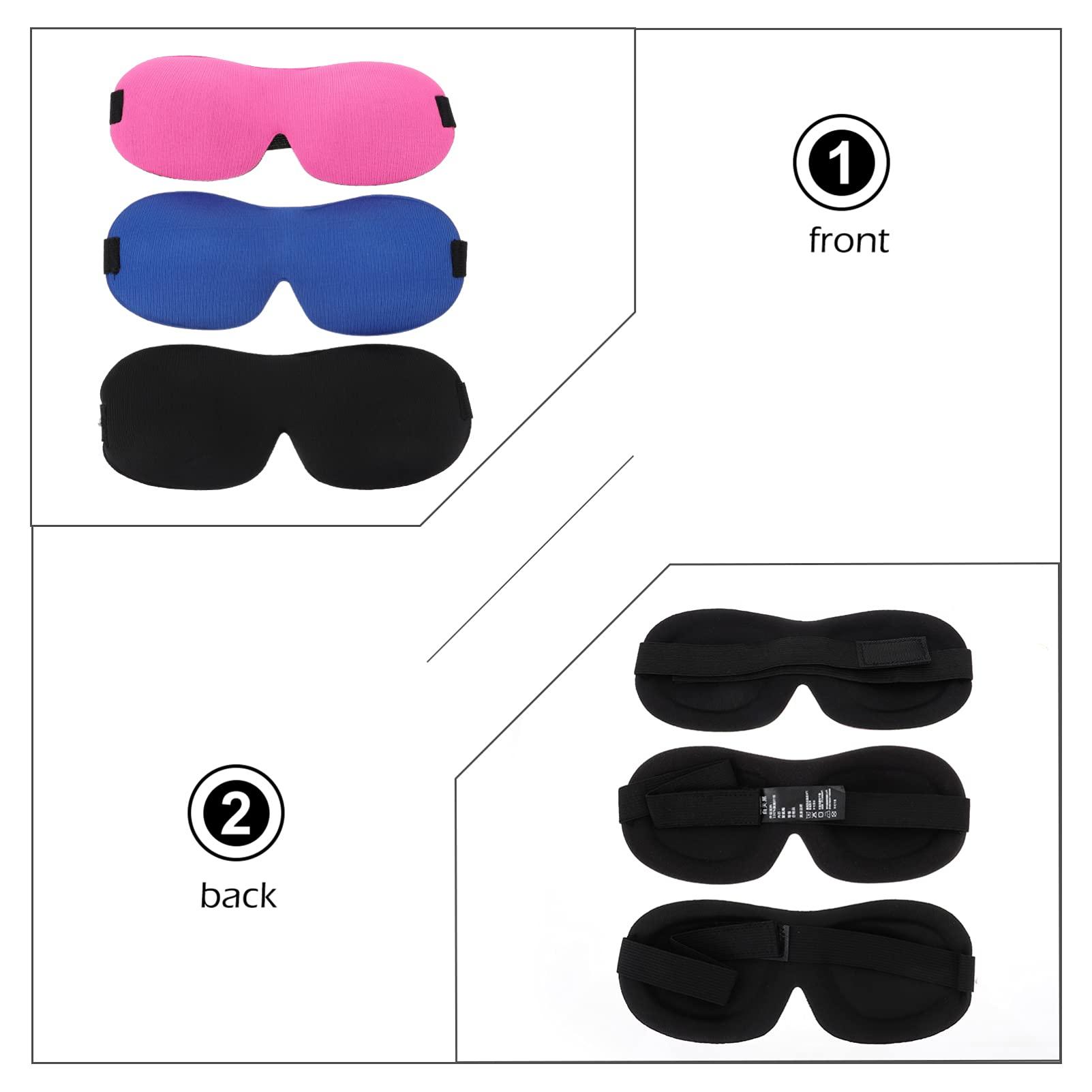 Healifty Healifty 6 Pcs 3D Sleep Mask Blindfolds for Kids Satin Eye Mask for Sleeping Blue Eyeshadow Sleeping Eyeshades Eye Blindfold Travel Eye Baby Blindfolds Eye Masks Shading Eye Patches Child