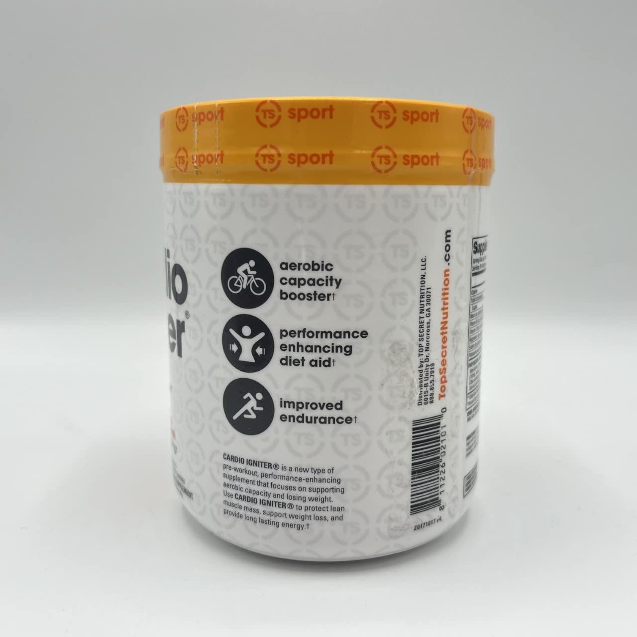 Top Secret Nutrition Top Secret Nutrition Cardio Igniter Pre-workout Supplement with Beta-alanine, L-Carnitine, and Red Beet Extract, 6.35 oz. (180g), (30 Servings) Fruit Punch