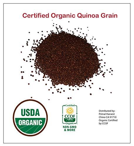 PRIMAL HARVEST Organic Whole Grain Royal Quinoa Red no-GMO Gluten Free Bulk (2LB)