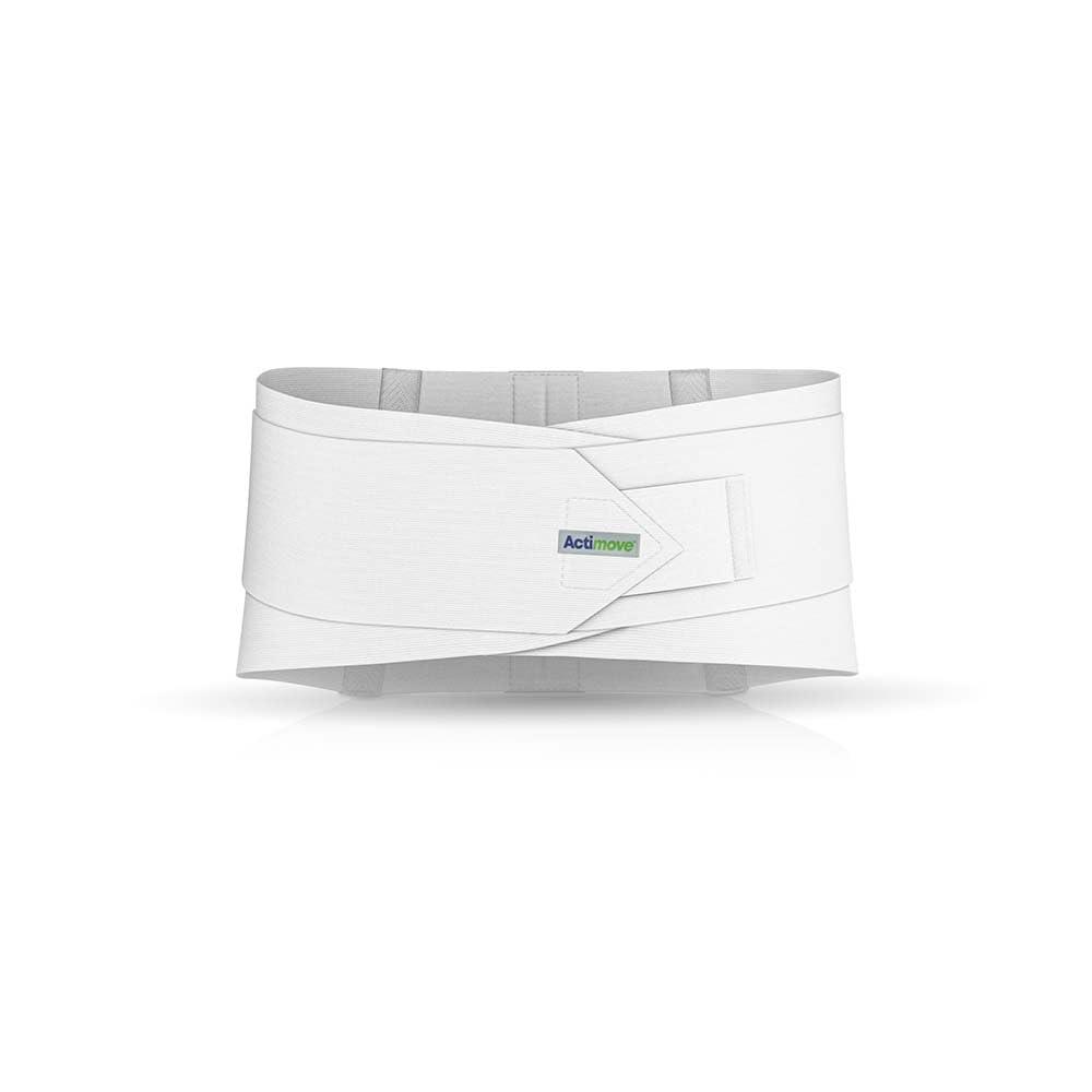 Actimove Actimove Professional Lumbar Sacral Support Comfort with Additional Support Belt 10\" | Lower Back Support Belt Sacral Support, for Post-Op Care, Herniated Disc, Scoliosis Back Pain Relief | White, Medium