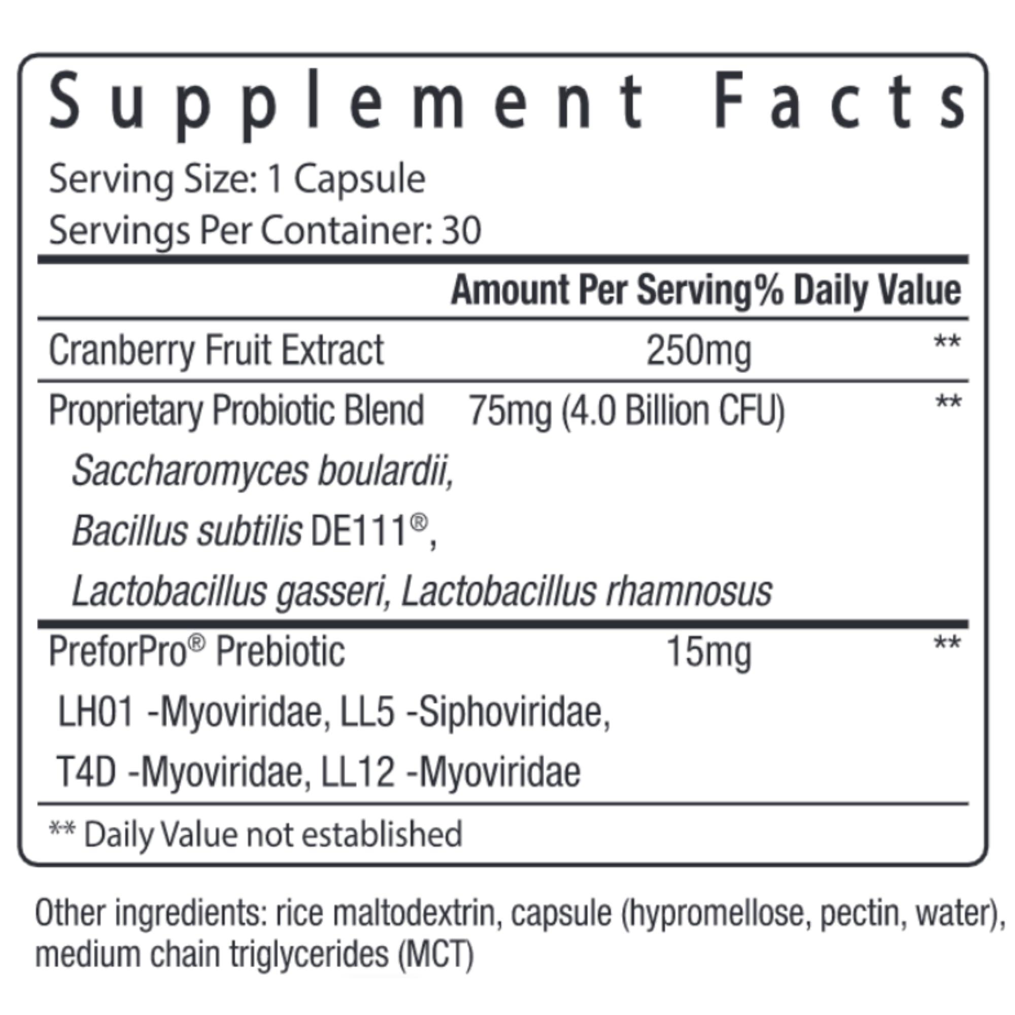 pH-D Feminine Health Support pH-D Feminine Health - Women\'s Health Probiotic with Prebiotic Blend, Cranberry Fruit Extract - Oral Supplement - 30 Count