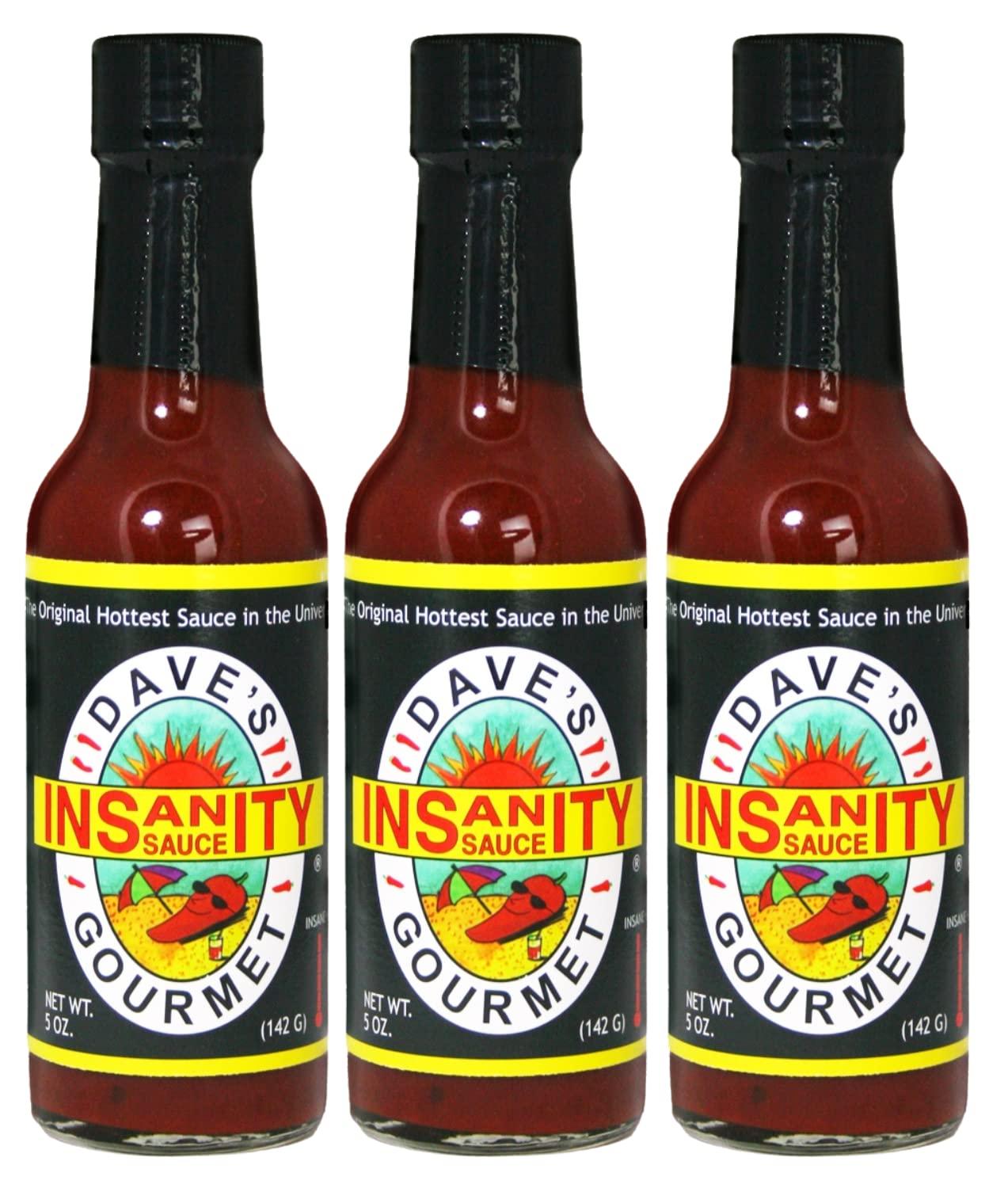 Dave's Gourmet Dave's Gourmet Insanity Hot Sauce, The Original Hottest Sauce in the World, 5 Ounce (Pack of 3)