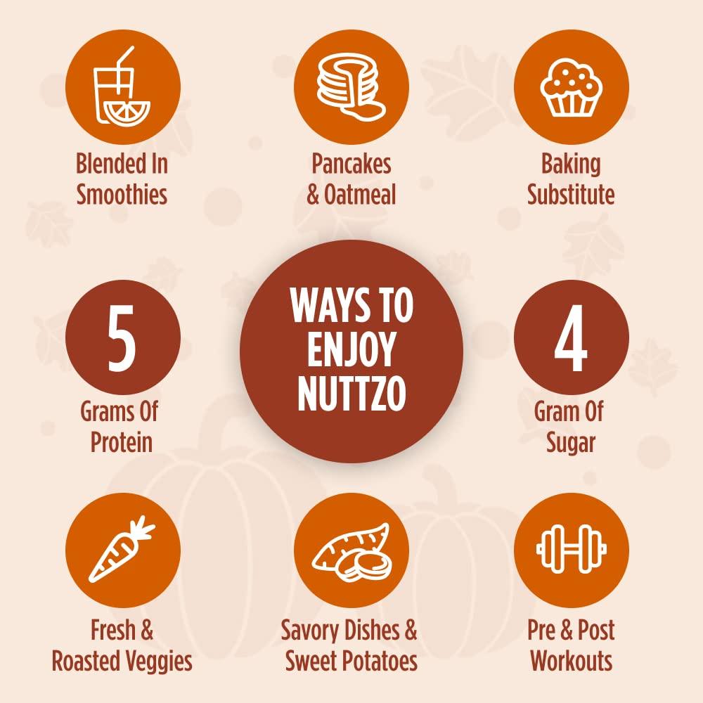 NuttZo NuttZo Special Edition Pumpkin Spice - 7 Nut and Seed Butter | cashews, almonds, Brazil nuts, flax seeds, chia seeds, pumpkin seeds & hazelnuts |5 g of Protein, 16 oz Jar