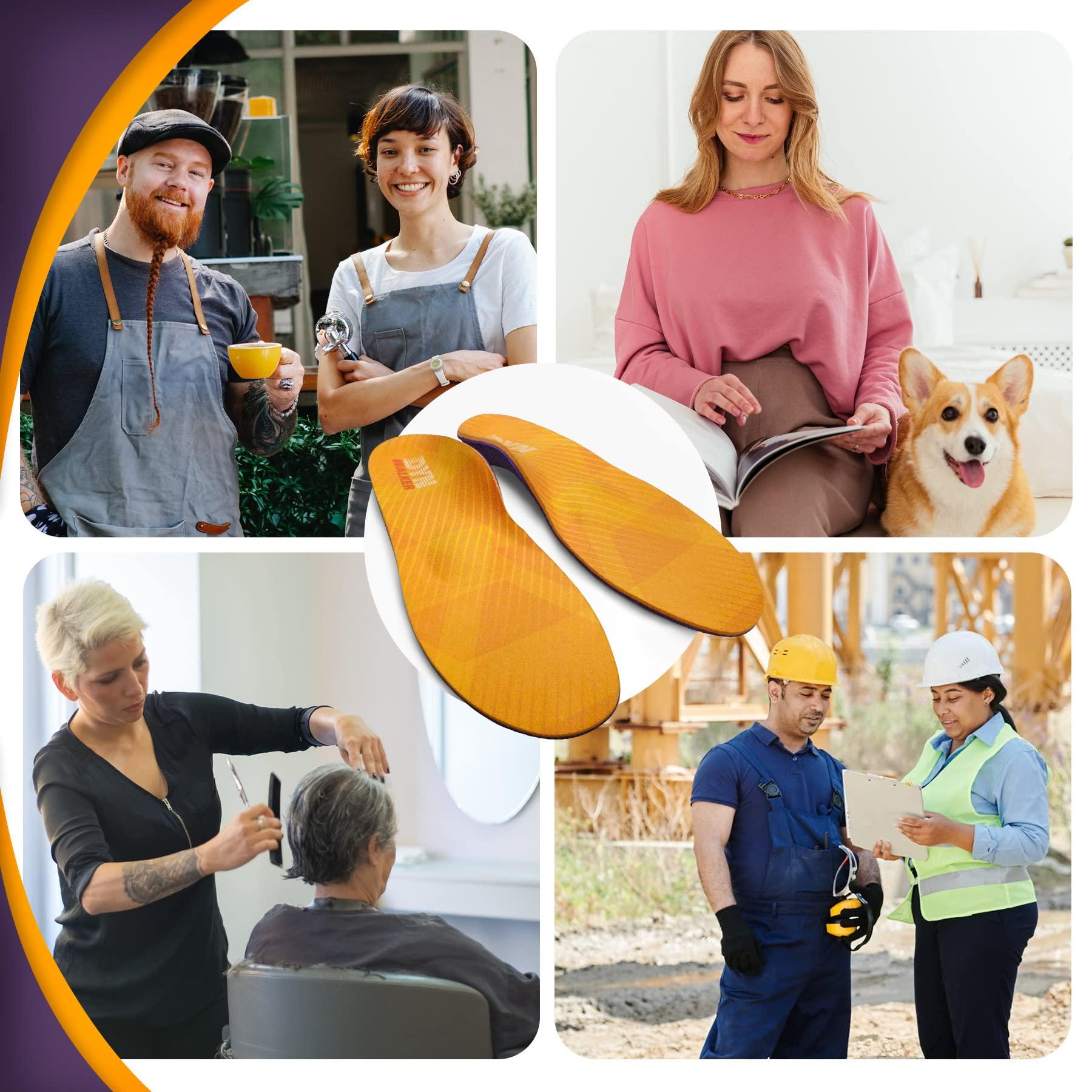 DynWalker Plantar Fasciitis Insoles, DynWalker High Arch Insoles,for Flat Feet, Achilles Tendonitis,O-Legs,overpronation,Foot Pain, XXL