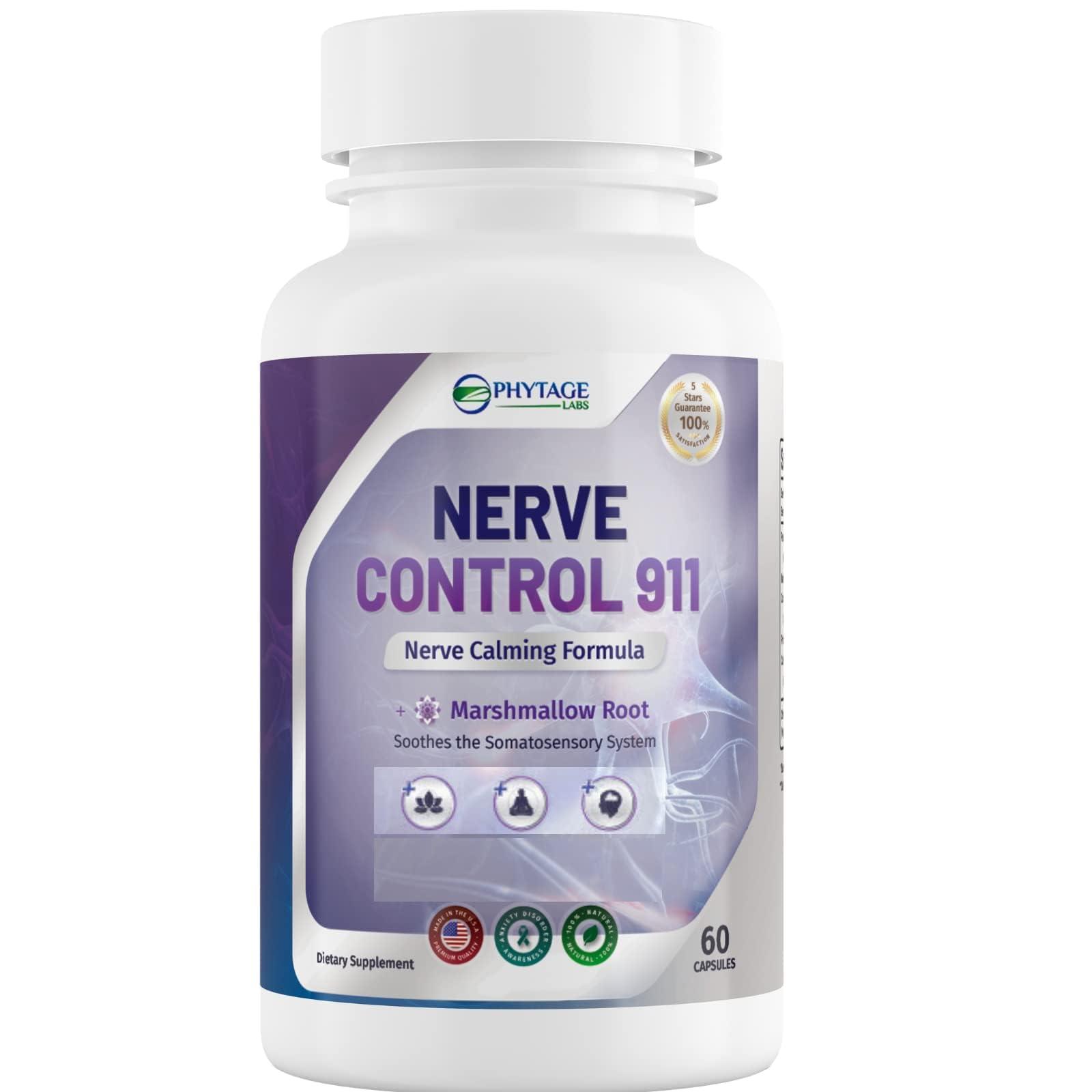 Phytage Labs Phytage Labs Nerve Control 911 - Natural Plant Based Nerve Health Supplement - 3 Pack