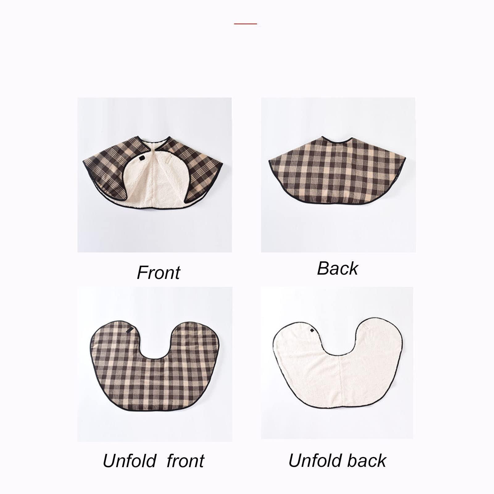 Ymiko Wheelchair Shawl, Plus Velvet Thickened Wheelchair Care Shawl, bedridden Patient Shoulder Warm Blanket Cloak Shoulder Blanket, Suitable for Aged Care Products