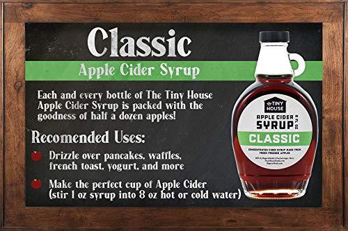 The Tiny House Fine Southern Foods The Tiny House Classic Apple Cider Syrup | Handmade Concentrated Cider Syrup from Fresh Pressed Apples | A Perfect Breakfast Syrup & Pancake Syrup | Proudly Made in the USA | 8 Ounce Bottle
